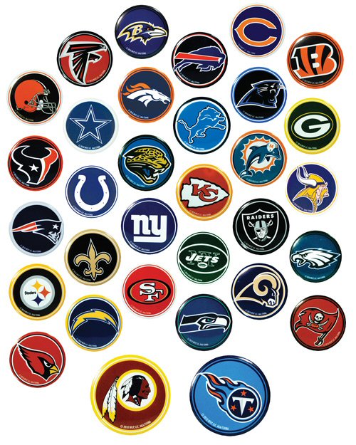 Buy NFL Team Pins Vending Capsules - Vending Machine Supplies For Sale