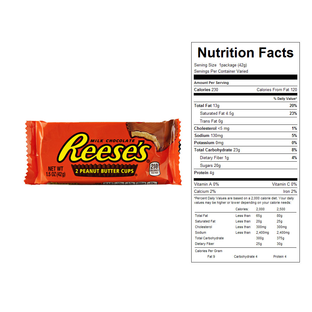 Nutrition Reeses Peanut Butter Cup Runners High Nutrition