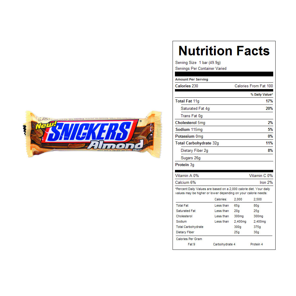 Nutrition Facts Snickers Bite Size Nutrition Ftempo