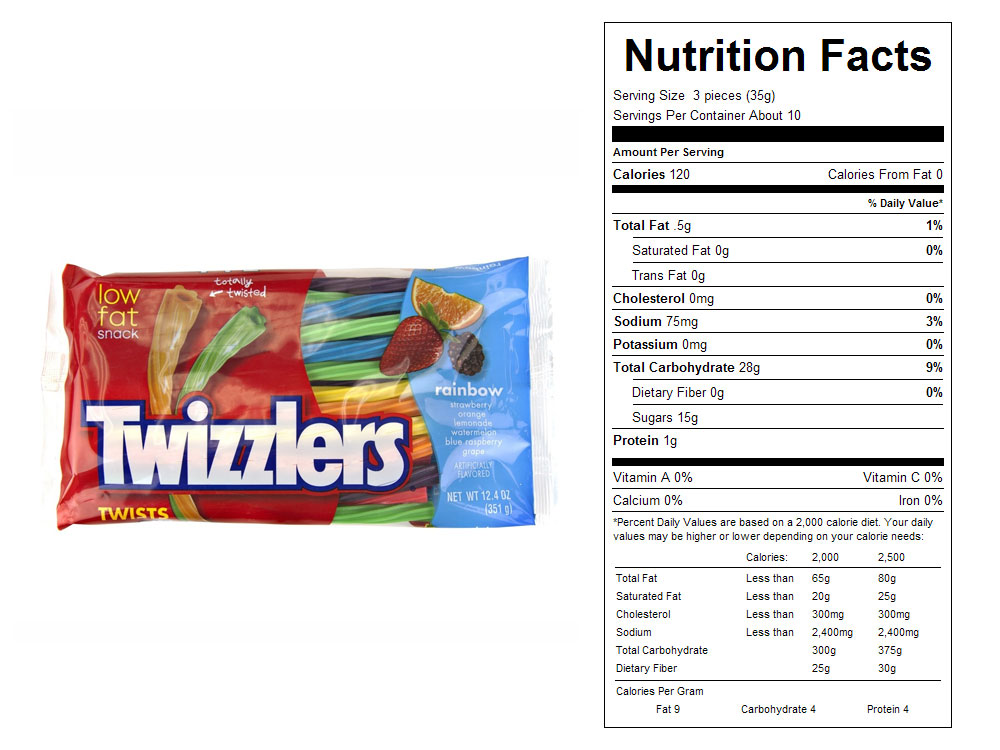 Twizzlers Fun Size Nutrition Information Bios Pics