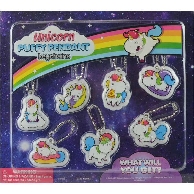 Buy Unicorn Puffy Keychains Vending Capsules - Vending Machine Supplies ...