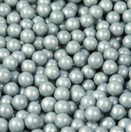 Silver Sixlets Candy Coated Chocolate Balls - Click Here To Buy!